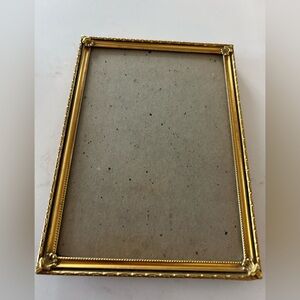 Vintage Ornate Gold Metal Picture Frame with Red Velvet Backing 5 x 7 in